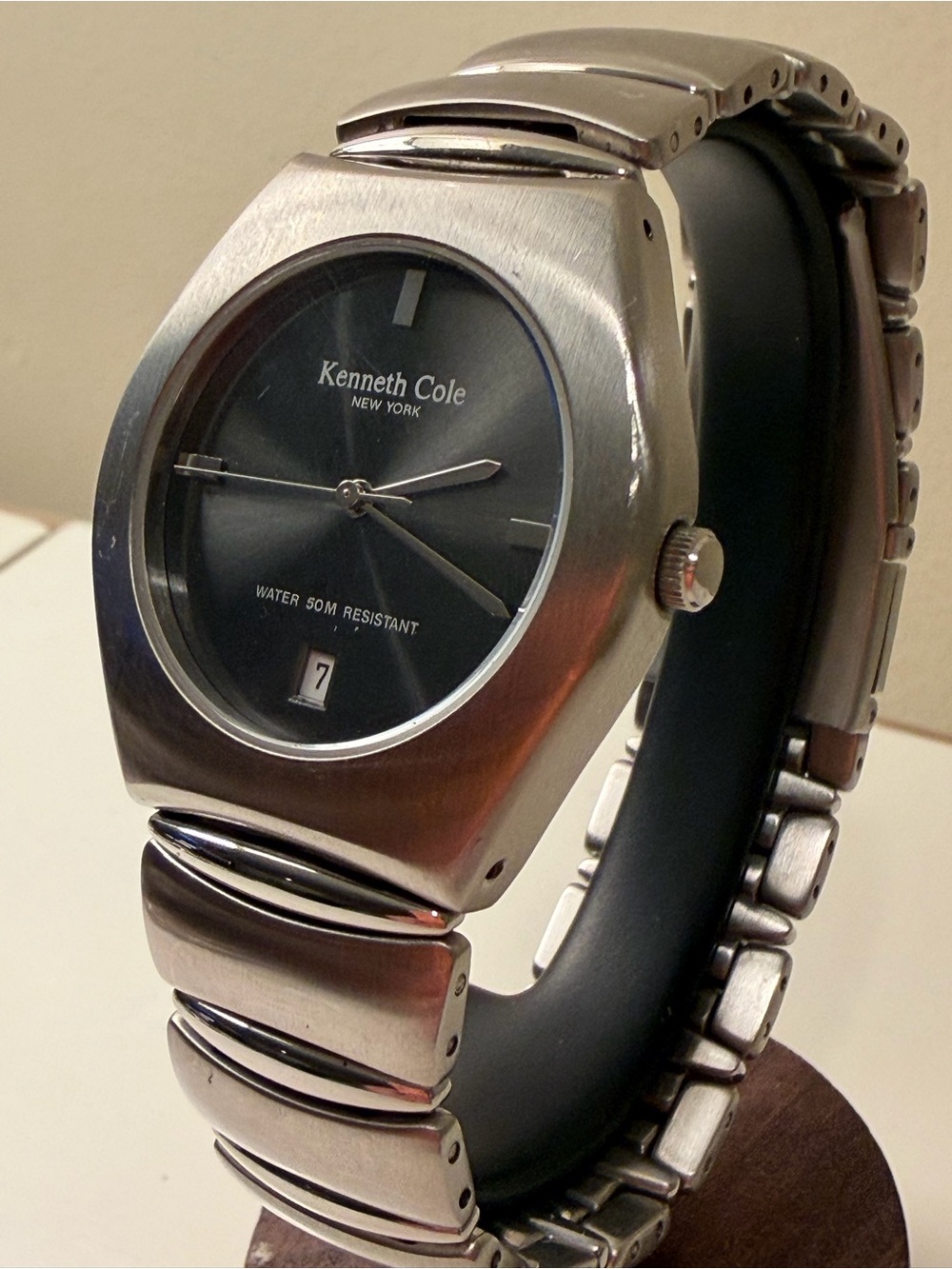 Kenneth Cole New York Stainless Steel Watch – 35mm | Black Dial | 50m